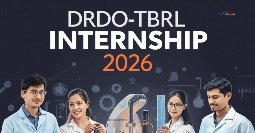 DRDO TBRL Internship 2026 for Engineering and Science Students
